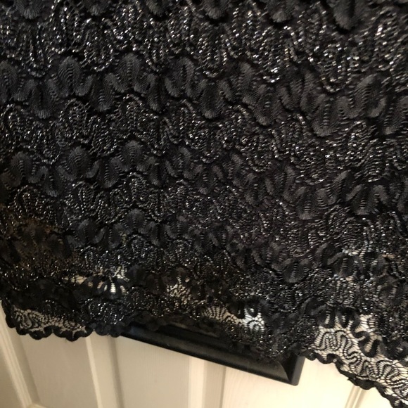 Gantos size large black & silver metallic stretch lace 3PC skirt set - Picture 12 of 12